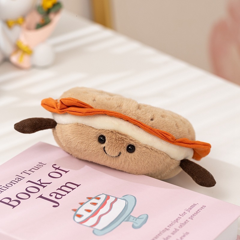 jc Bagel Waffle Pancake Plush Toy Realistic Bread Food Series Doll