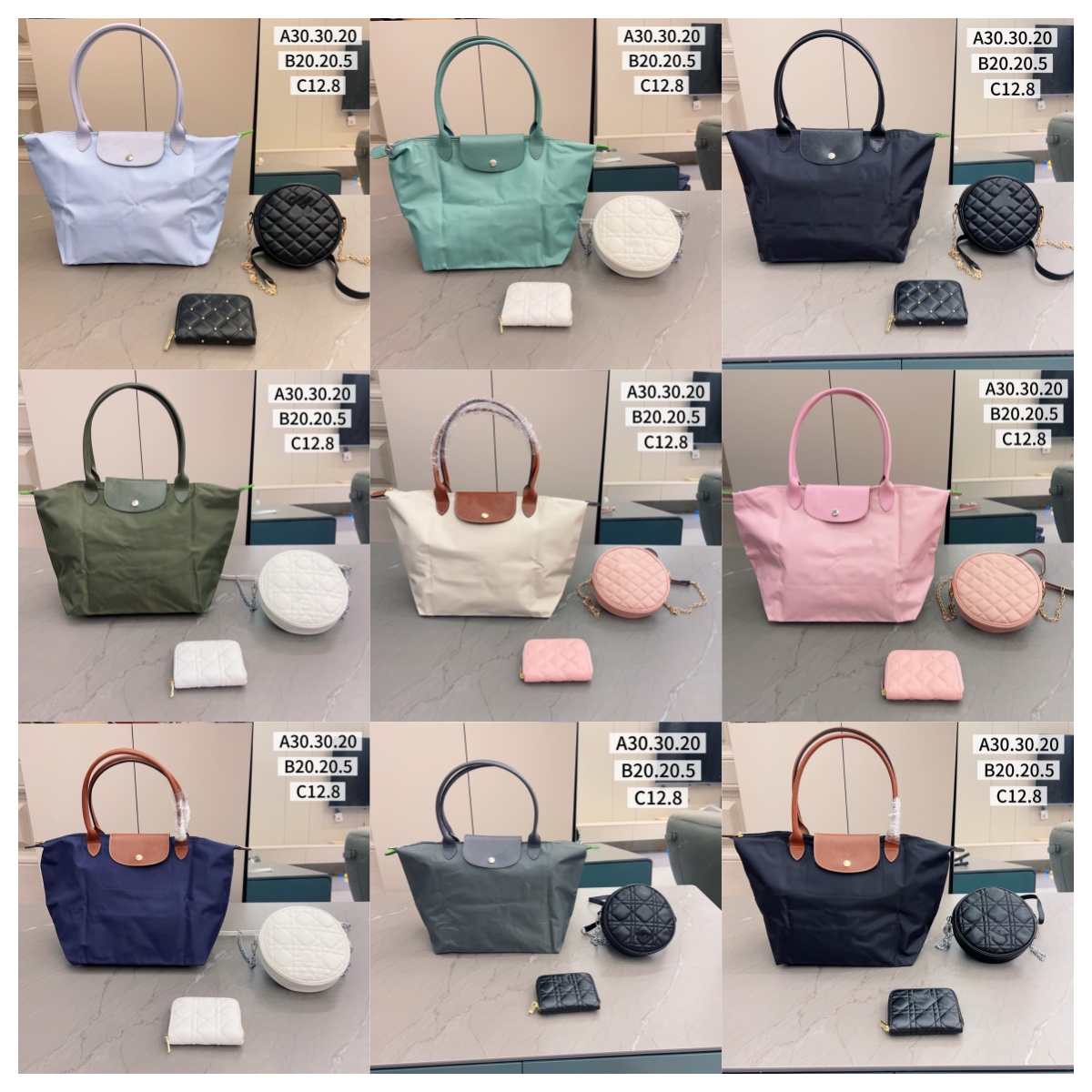 Designer bag luxury bag nylon tote bag crossbody laptop waterproof purse women handbag travel shoulder bags flap mini bag large capacity wallets Combination set
