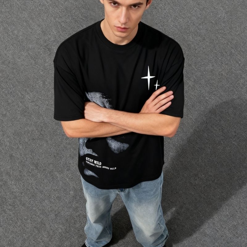 Men's Graphic Oversized T-Shirt - Artistic Casual Tee-44