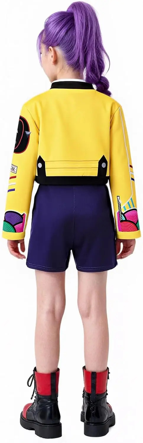 Kpop Rumi Zoey Mira Party Girls Demon Costume Hunters Cosplay Outfit Jacket Top Shorts Kids Halloween Costumes Singer Cosplay251010