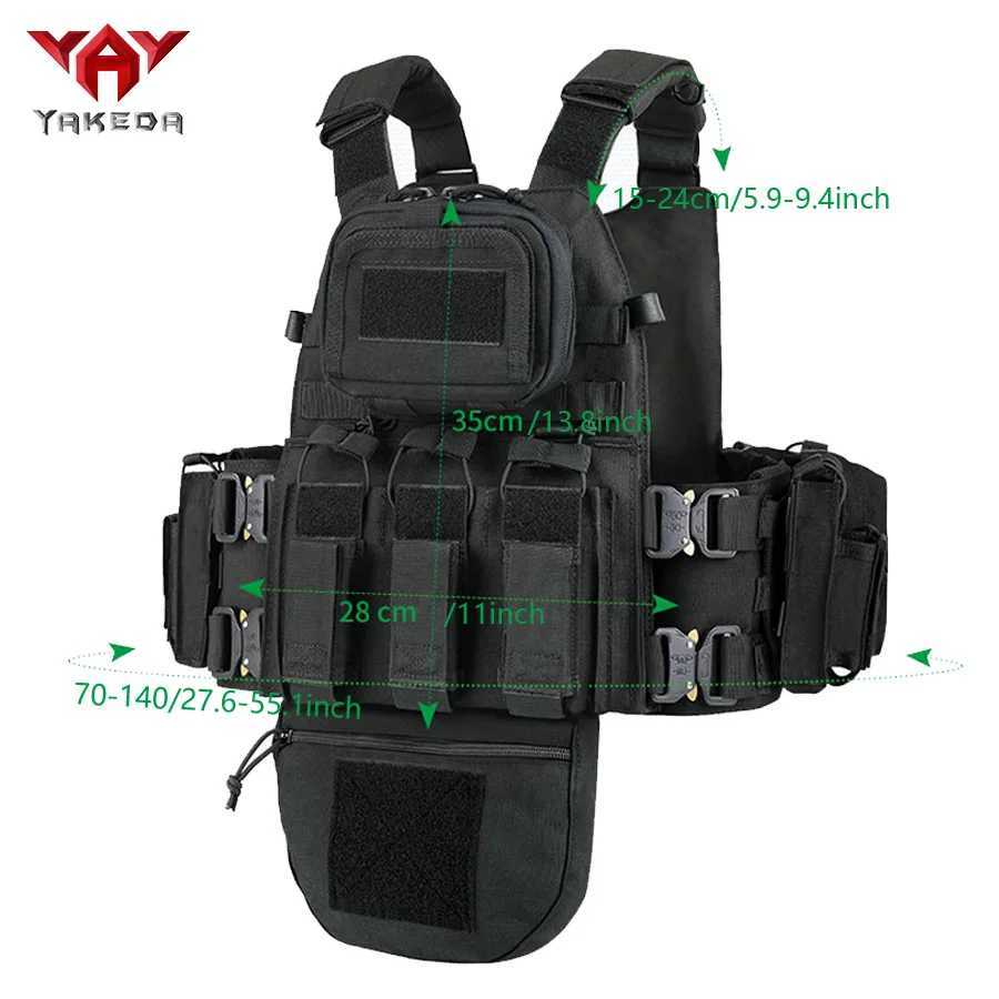 YAKEDA multifunctional full protection training vest MOLLE metal snake buckle quick release outdoor camouflage training vest XJ251114