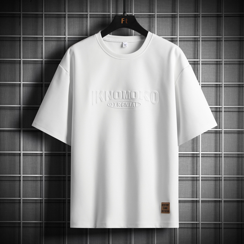 Big Belly Designer Shirt Short Sleeve Men's Summer 2025 New Loose Plus Size Half Sleeve Designer Hoodie T-shirt For Fat Men