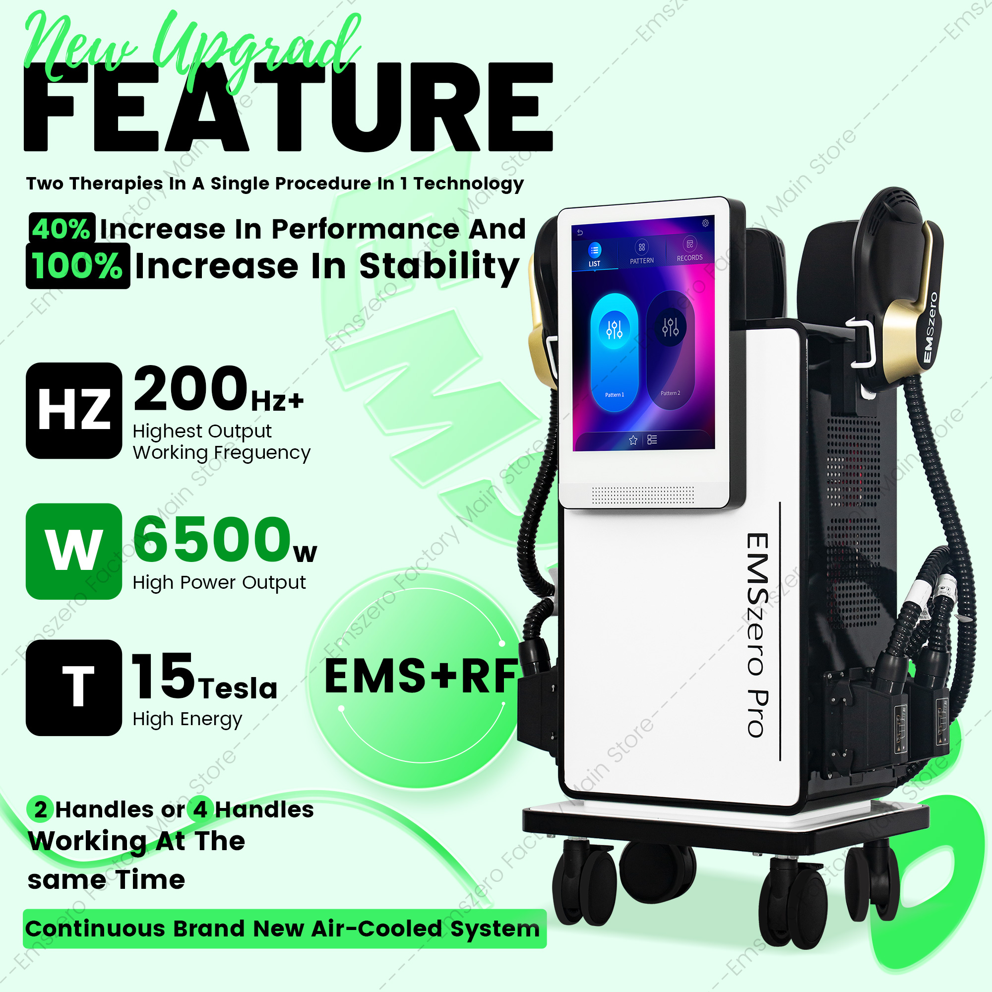 EMS Body Sculpting Equipment EMSZERO 15Tesla 6500W HI-emt Fat Reduction Tone Buttocks and Build Muscle Non-Invasive Beauty Salon Machine