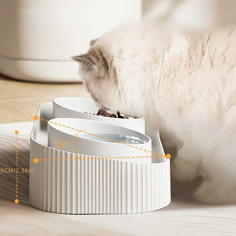 Ceramic Pet Cat Bowl Elevated Cat Feeder Large Capacity Pet Feeding Bowl for Small Dogs Cats Pet Supplies C251009