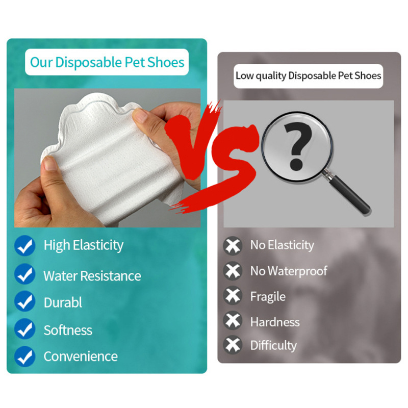 Dog Shoes Scratch-Proof Cat Boots for Outdoor Wear Dirt-Resistant & Scratch-Proof Pet Disposable Dog Shoe Covers in White