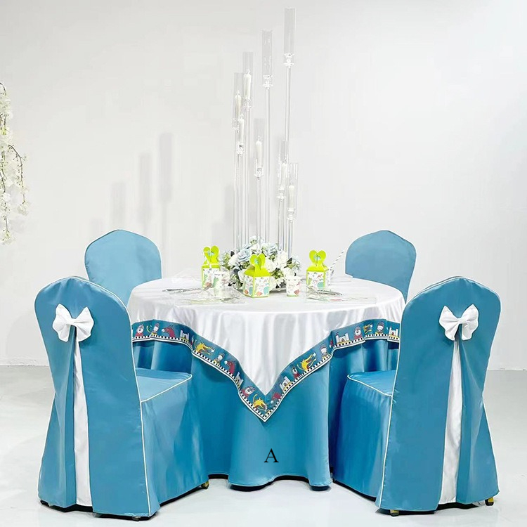 Chic Bridal Banquet Satin Chair Covers with Bows - Premium Wedding Event Set RQ3