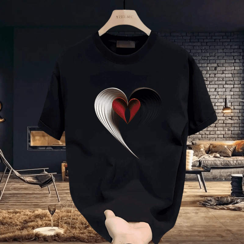 2025 Designer Shirt Designer Hoodie Summer New Trendy Loose Casual Round Neck Short Sleeve Cotton T-shirt For Men