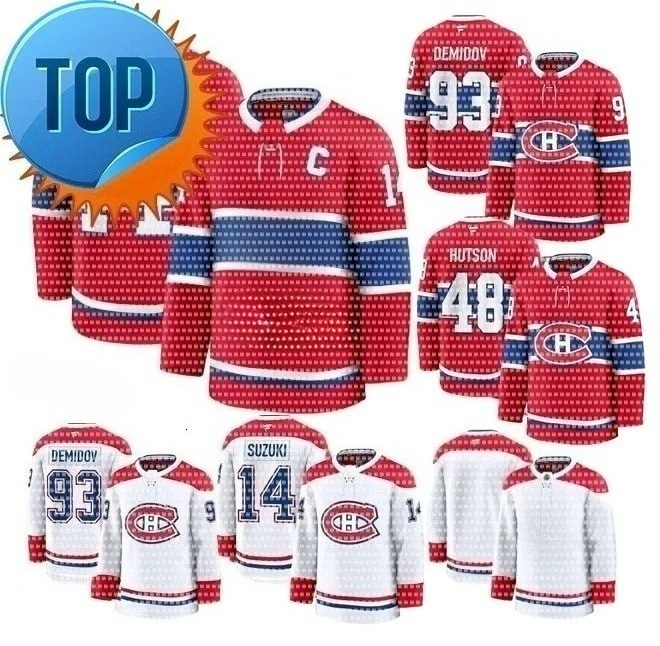 IVAN DEMIDOV Canadiens Hockey Jersey Nick Suzuki Cole Caufield Lane Hutson Mike Matheson Juraj Slafkovsky Jake Evans Brendan Gallagher Joel Armia Josh Anderson