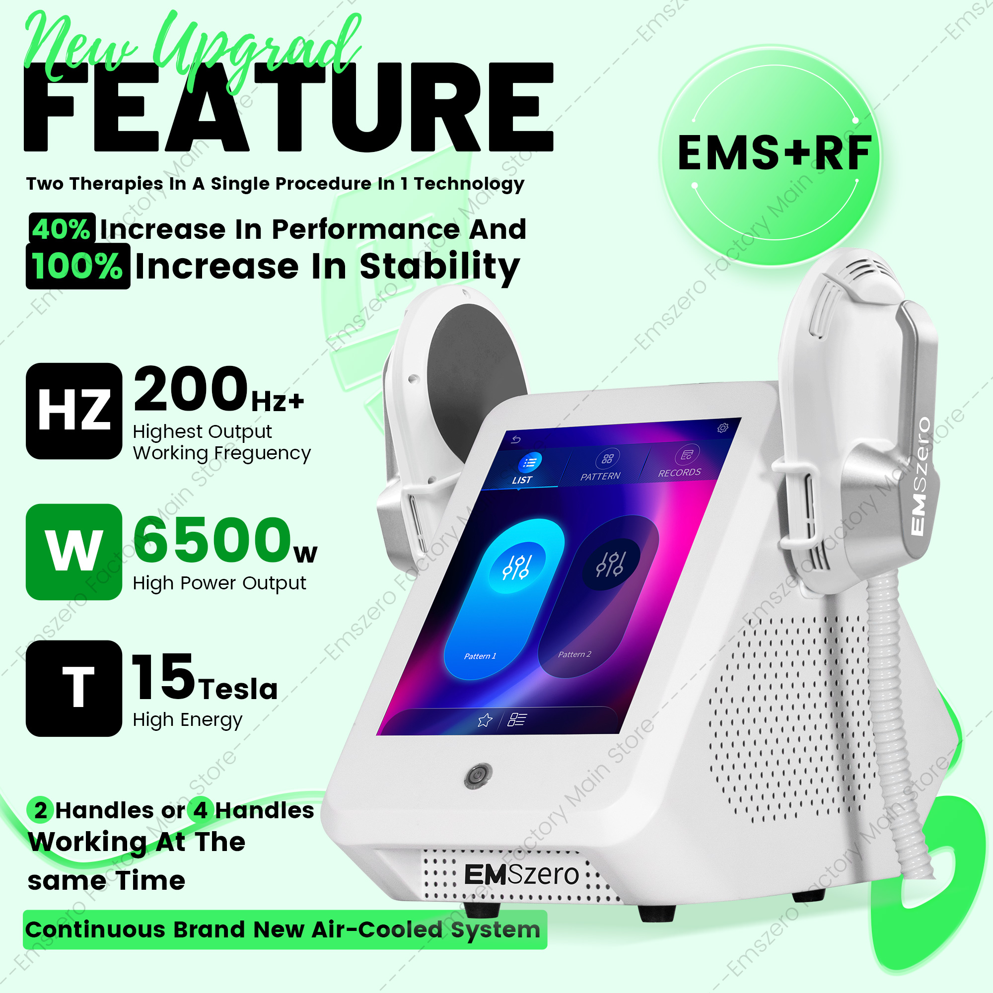 HI-emt EMS Body Muscle Stimulator Machine 200HZ EMSZERO Fat Burning Build Abs Tighten Skin Professional Body Sculpting Equipment
