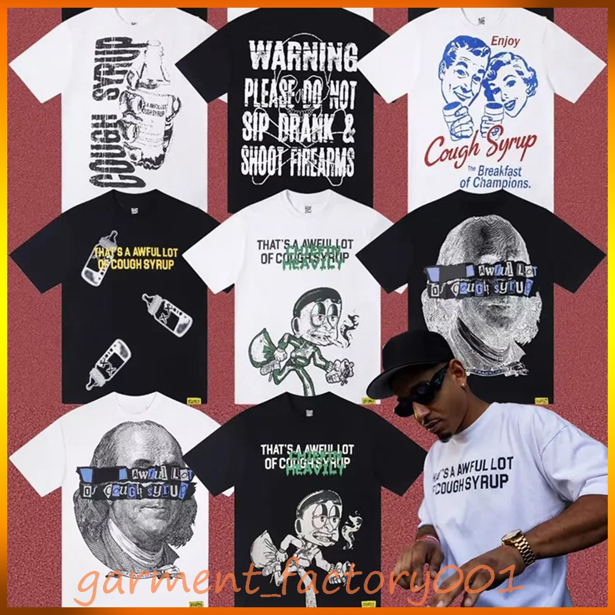 5A designer shirt thats a awful lot of caugh syrup shirt designer men t shirt fashion street shirts graphic tee Hipster Fabric Stree Printing High Quality Hip Hop Tee