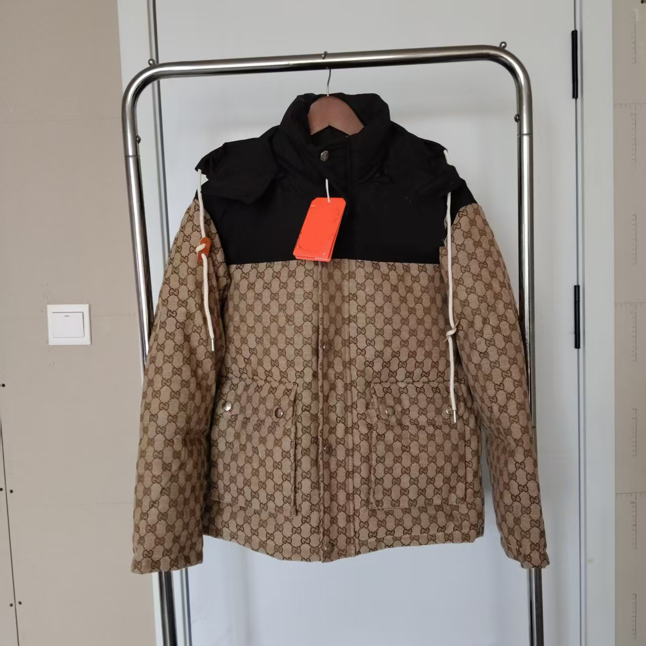 Mens Down Jackets Parka Women Black puffer Jacket Hooded Premium Casual Outdoor Winter Warm Thickened Zipper Khaki Brown Designer coats male couple joint jacket