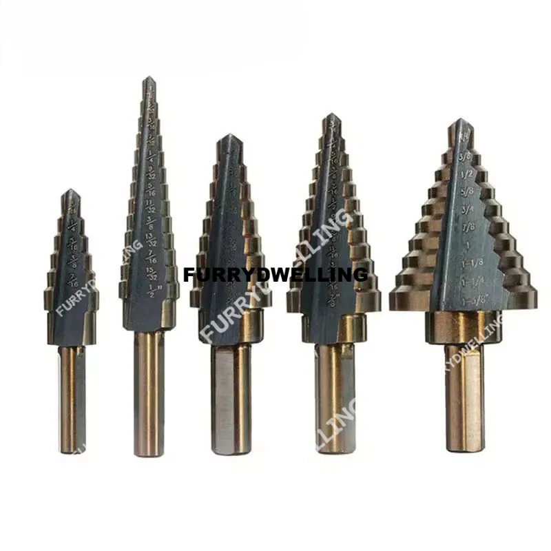 HSS Dwe74 4241 Cobalt Multiple Hole 50 Sizes Set Tools Aluminum Case Drilling Tool For Metal Wood Step Cone Drill Bit