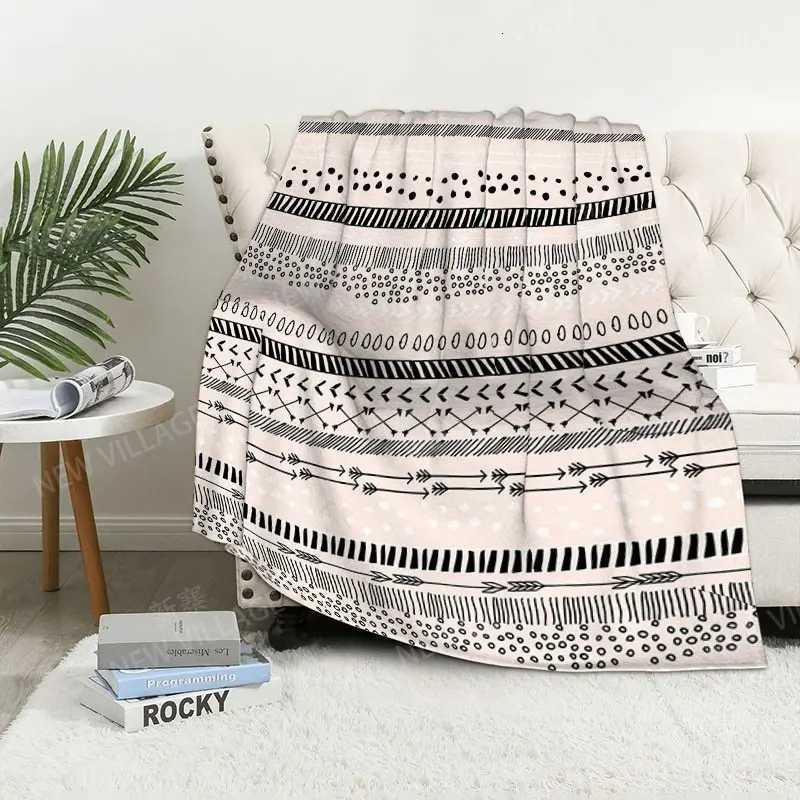 Bohemian style digitalprinted polyester Bedroom velvet flannel cover blanket Fleece soft sofa cover blankets for beds C251011