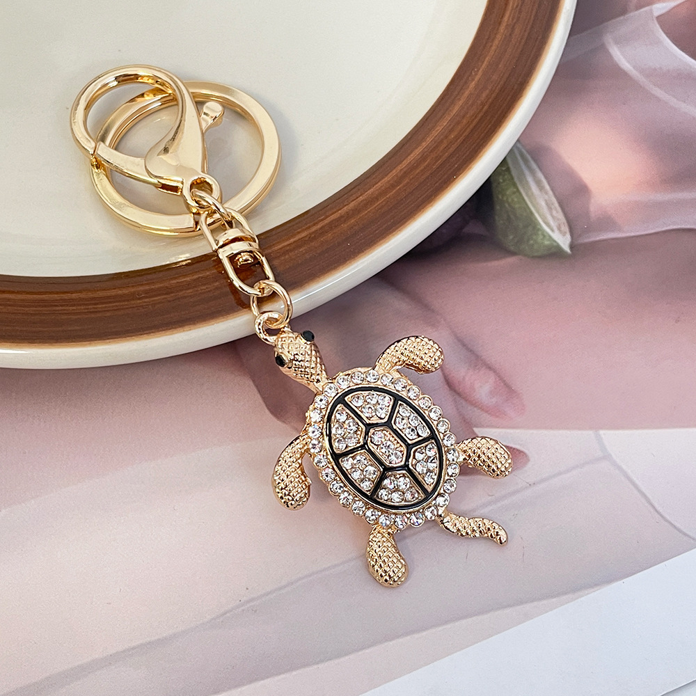 keychain designer creative cute little diamond car keychain ocean series turtle bag pendant small gift keychain wallet designer
