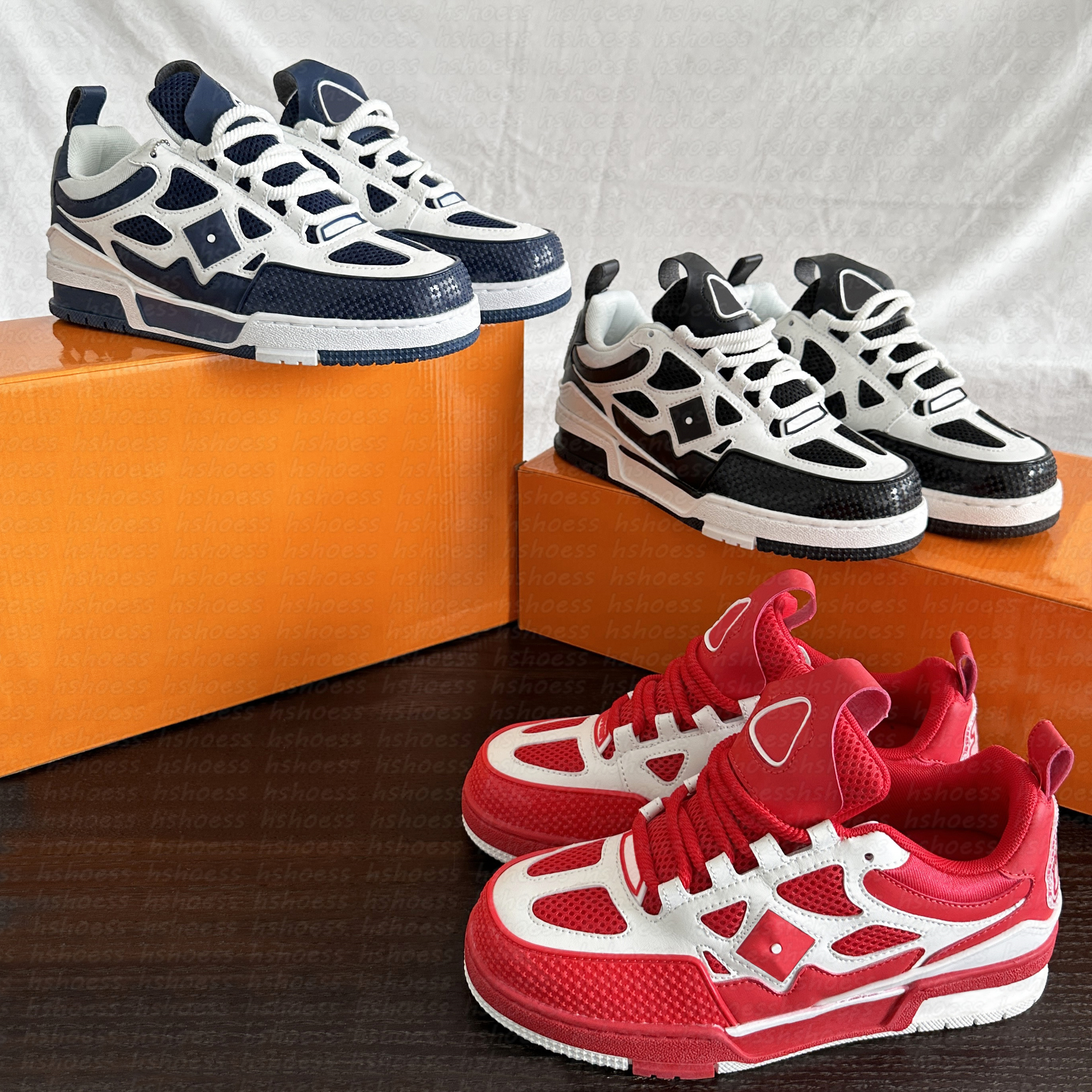 Skate shoes designer sneakers luxury mens trainers sneaker casual shoes runner shoe outdoor leather flower skates tennis shoes women fashion men shoes size 36-45