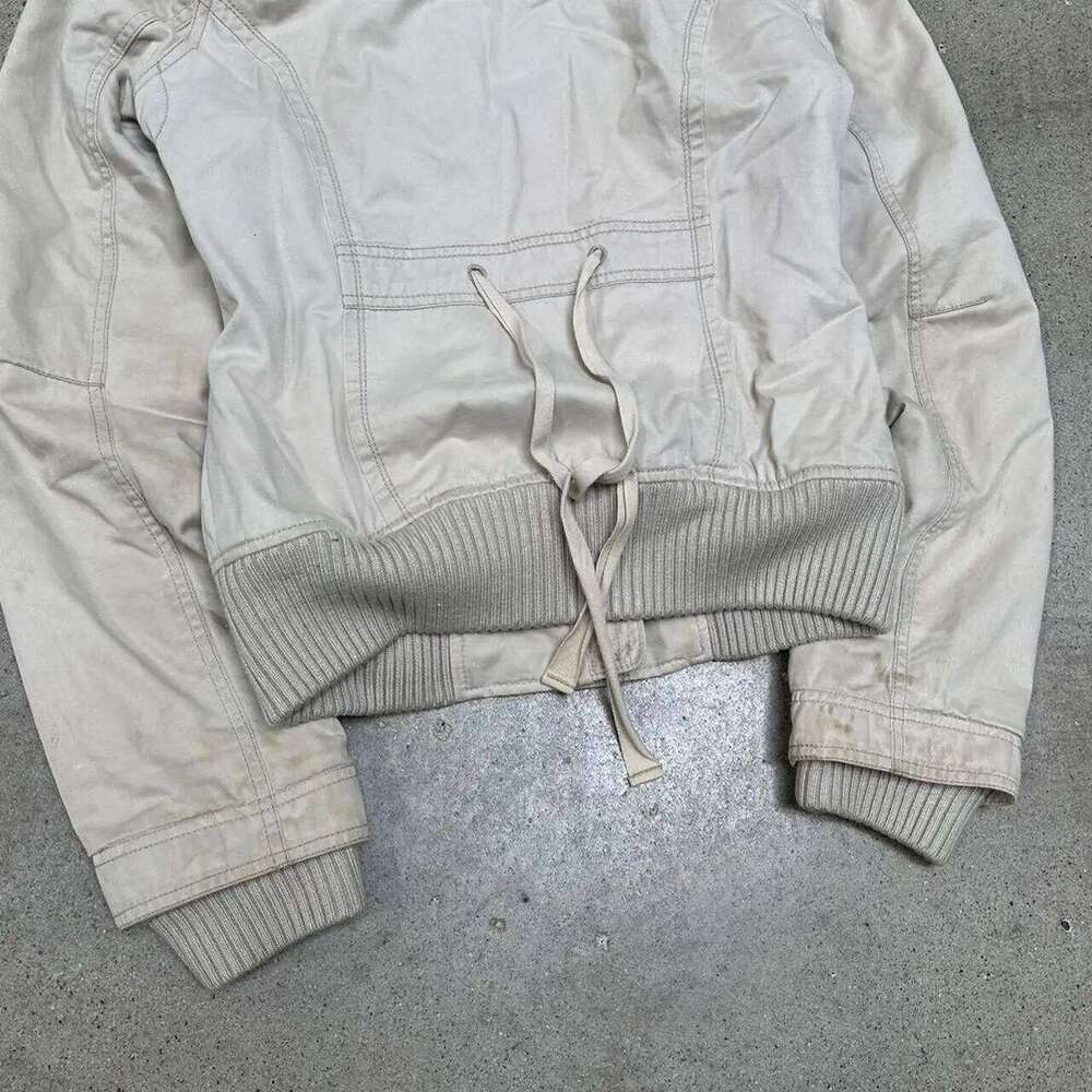 American Street Retro Fur Lined Hooded Jacket Womens White Zipper Coat Warm Plush Gothic Fashion Casual Y2k Style Coats