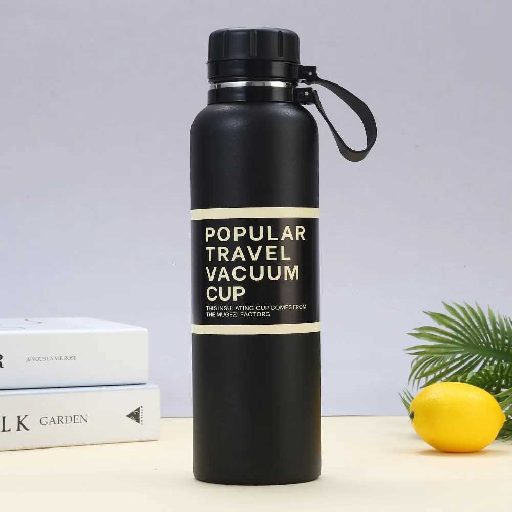 650ML 850ML 1100ML Thermos Double Stainless Steel Sport Vacuum Flask Outdoor Climbing Fitness Thermal Bottle Tea Insulation Cup C251011 W260226