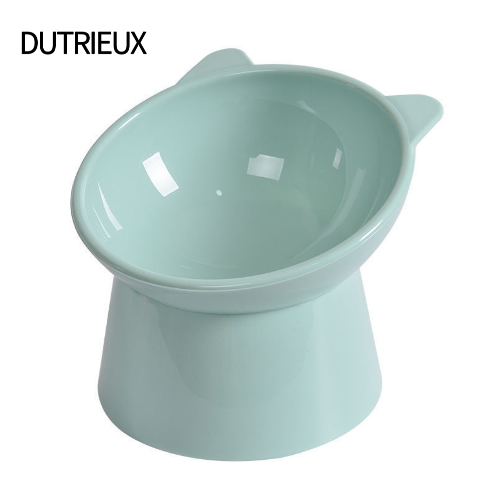 K3185 Slanted Rim Ceramic Cat Bowl for Whisker Stress Relief and Flat-Faced Pets Bulk Order