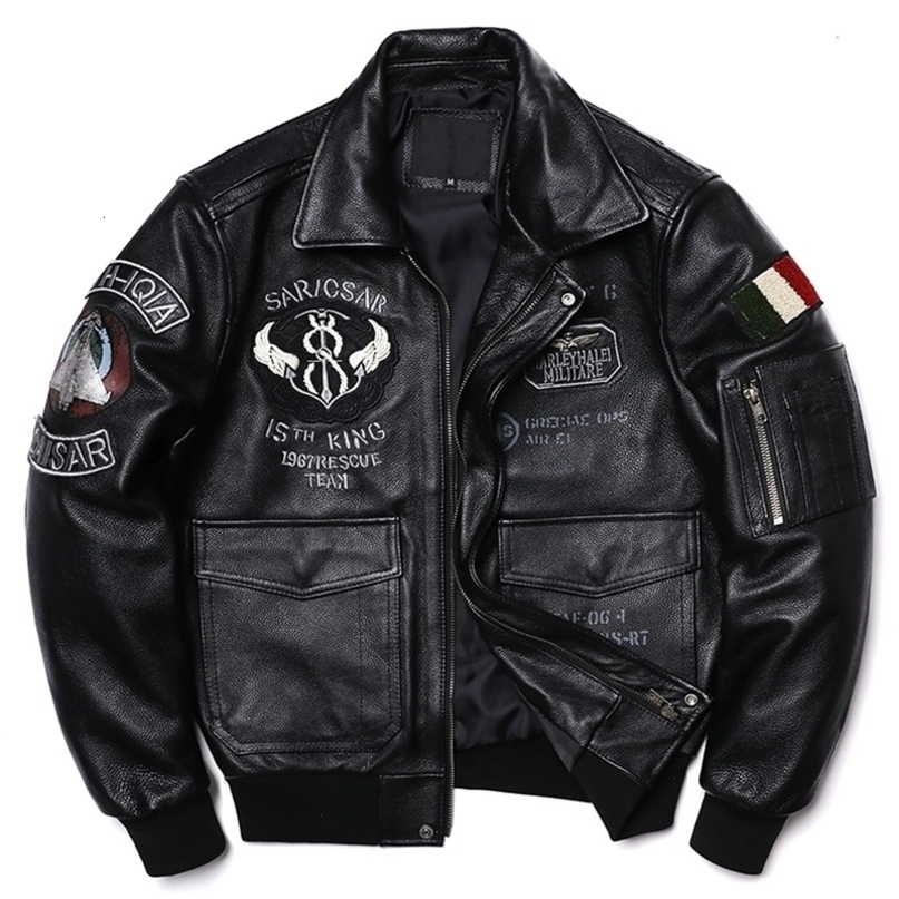 black flight suit leather jacket mens natural denim cross anchor embroidery fashionable motorcycle clothing w240816