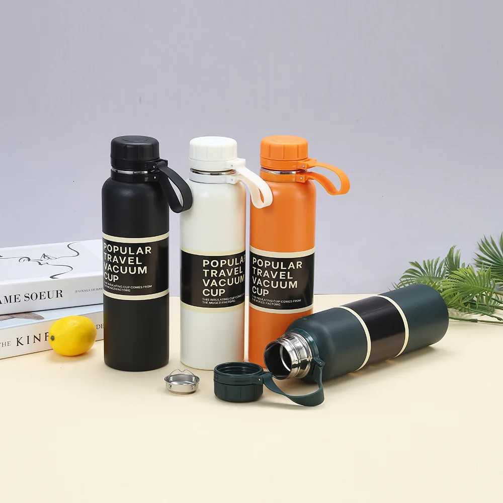 650ML 850ML 1100ML Thermos Double Stainless Steel Sport Vacuum Flask Outdoor Climbing Fitness Thermal Bottle Tea Insulation Cup C251011 W260226