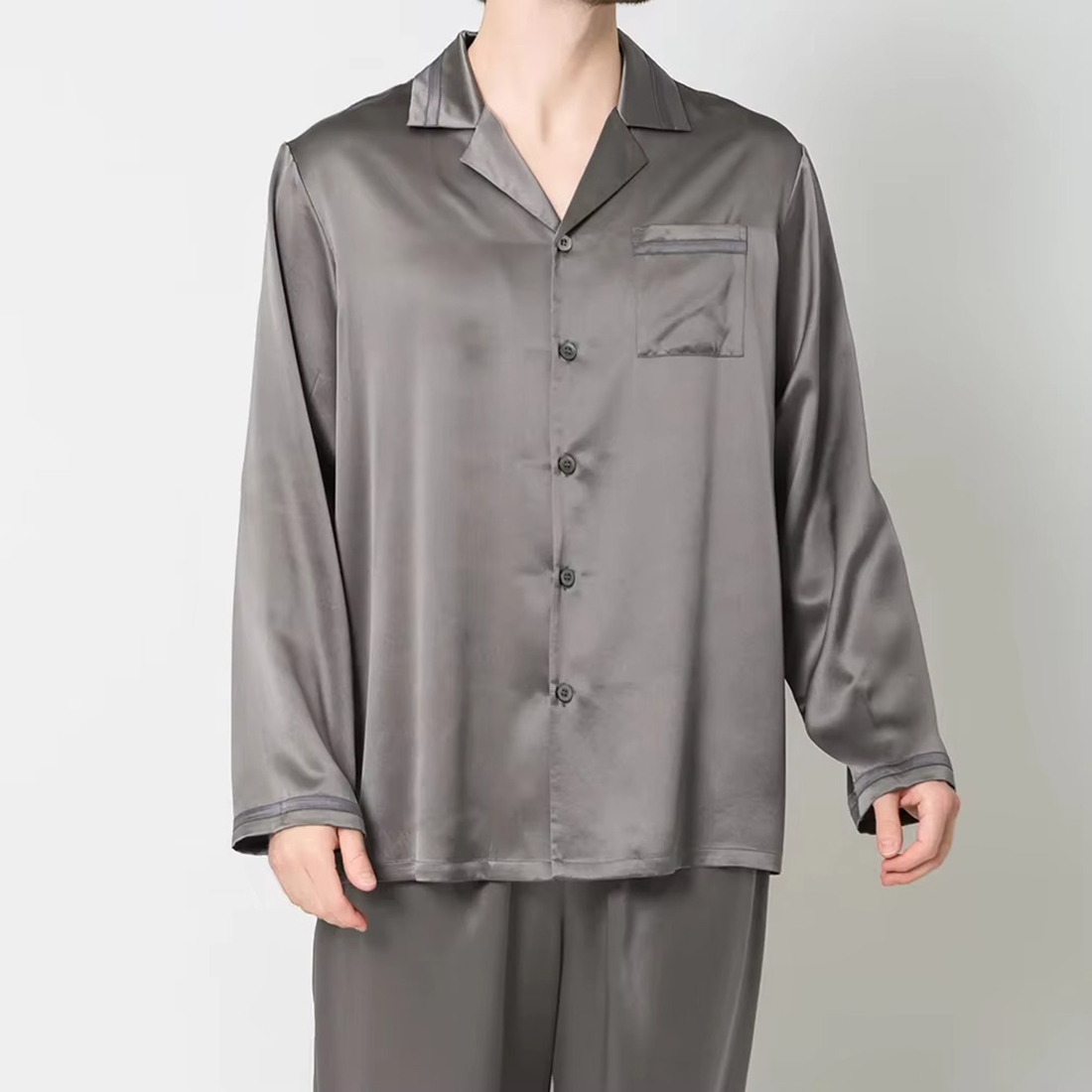 Men's Luxury Warm Terry Flannel Cotton Plaid Pajama Set Breathable Bamboo Fiber Sleep Casual Pants Plus Size