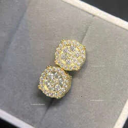 Designer Wholesale Price Popular Hot Sale Iced Out Jewelry Sterling Sier Jewellery Moissanite VVS Screw Back Stud Earrings