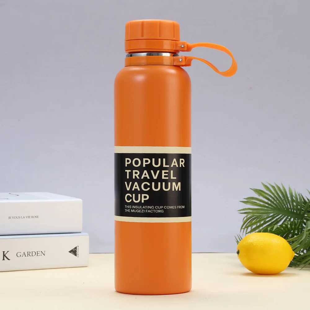 650ML 850ML 1100ML Thermos Double Stainless Steel Sport Vacuum Flask Outdoor Climbing Fitness Thermal Bottle Tea Insulation Cup C251011 W260226