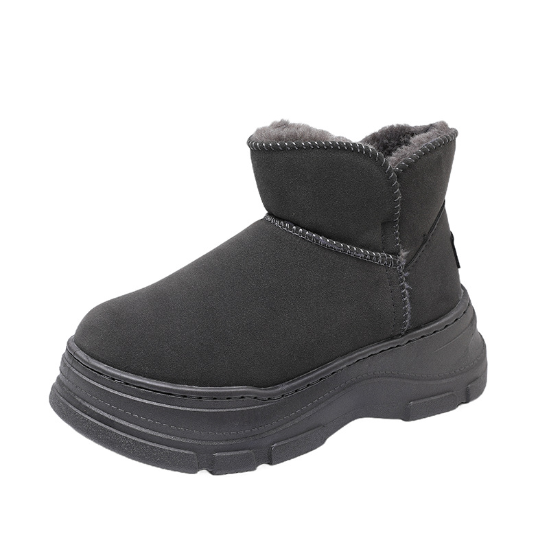 Free shipping designer Boots Short tube thick cotton shoes with women thick sole plush round toe snow boots