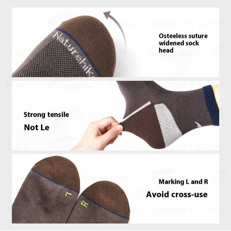 Naturehike Coolmax Quickdrying Mens Womens Sports Socks Professional Midtube Outdoor Mountaineering Hiking Breathable SocksW251011