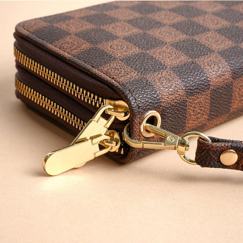 2025 New Women's Long Wallet Fashionable Elegant Printed Double Zipper Large Capacity Phone Bag Clutch