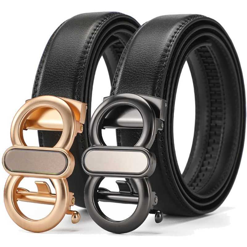 High quality leather belt for men fashion ratchet leather belt suitable for business casual jeans golf with easy slip b Z251011