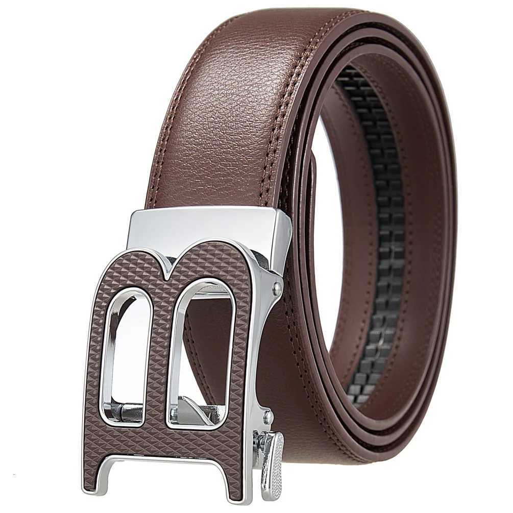 Luxury Brand Mens Belts High Quality Genuine Leather Belts for Men Metal Automatic Buckle Casual Business Male Waistband 35cm Z251011