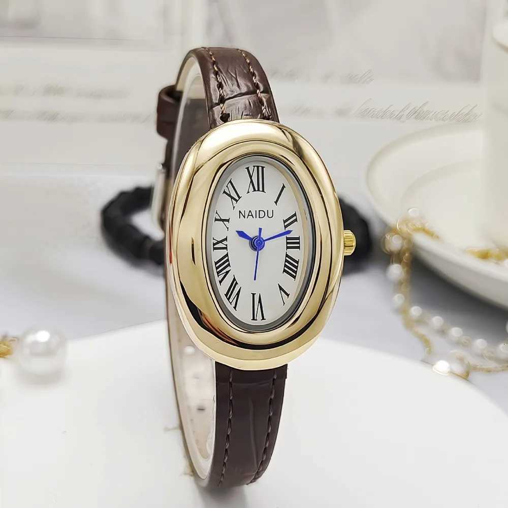 Luxury Women Vintage Oval Goose Egg Quartz Watch Leather Strap Wristwatch Dress Ladies Watches Christmas Gift Clock Relojes Y251011
