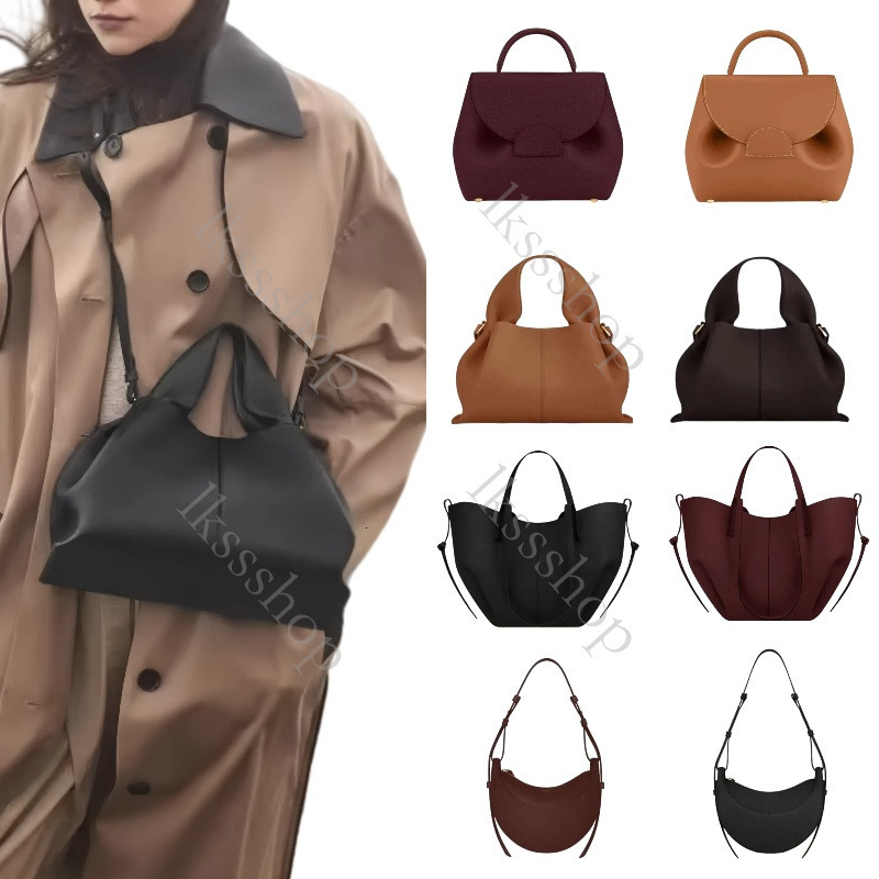 Half Moon Paris polenelies Bag Shoulder Bag polennely bag Genuine Leather Crossbody Tote for Women Camel Brown Saddle Underarm Bag polenelies Bag b9