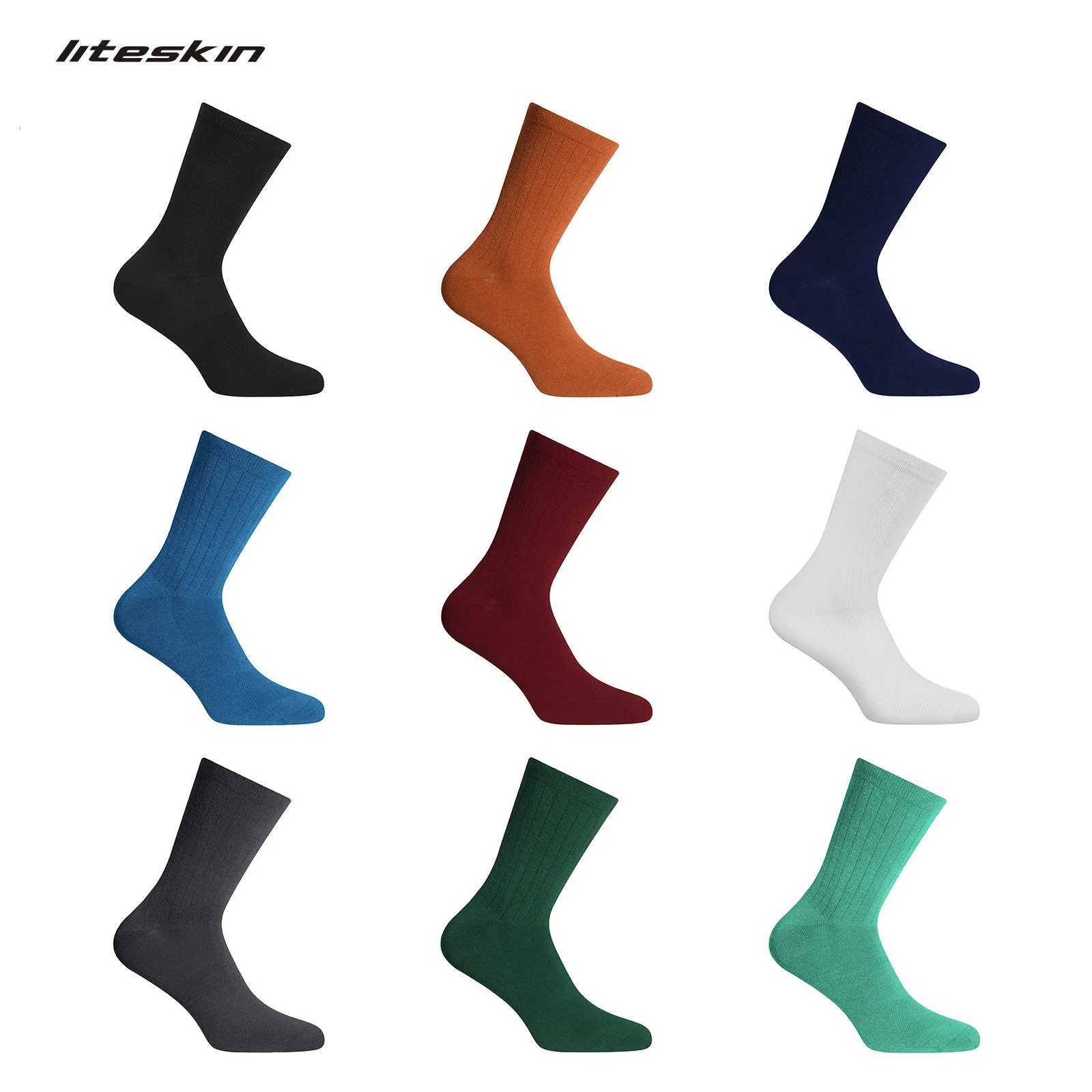Liteskin Aero Cycling Socks Men Womens Bicycle Road Bike MTB Race Running Soccer Football Sports Antislip Compression SocksW251011