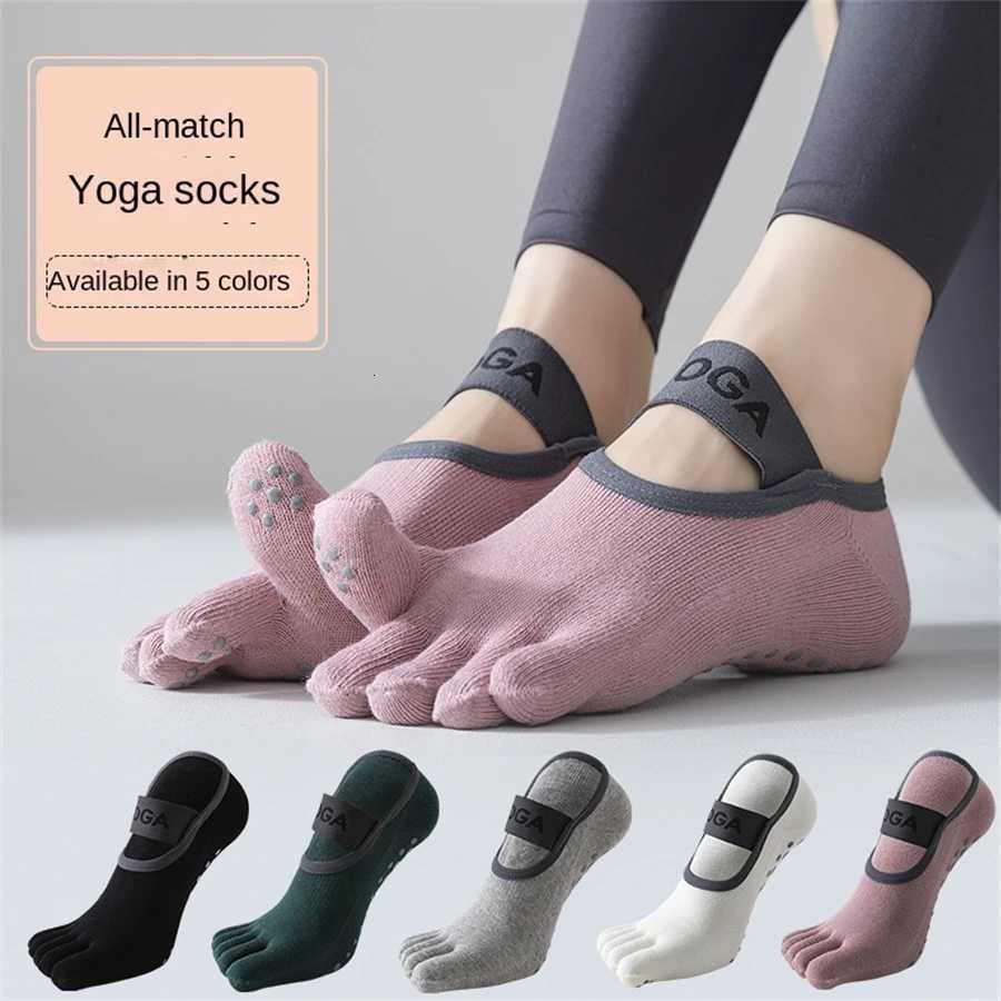 1 pair of womens five finger socks professional anti slip yoga socks Pilates fitness socksW251011