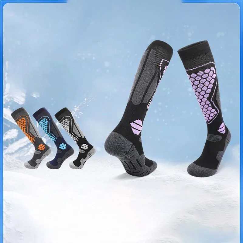 Merino Wool Hiking Thermal Ski Socks for Men Winter Long Warm Outdoor Sports Skiing Snowboarding Performance Stocking HikingW251011