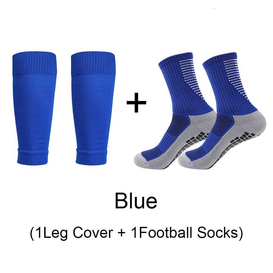 1 Set of High Elasticity Shin Guards Football Leg Cover Nonslip Soccer Tennis Basketball Sport Socks Grip Cycling Riding SocksW251011
