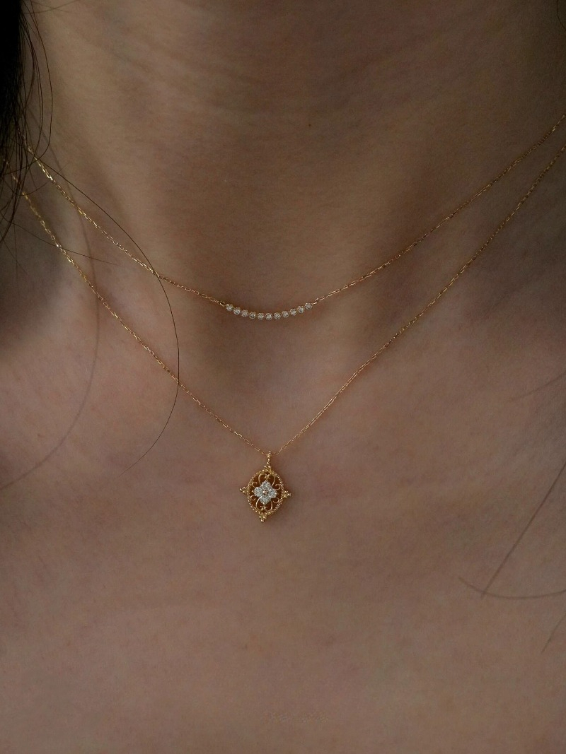 Necklace Fine Jewellery Jewellery 925 Sterling Silver Smile Mini Row Cubic Zirconia 1 Collarbone Chain for Daily Wear Special Occasion Gift High Quali