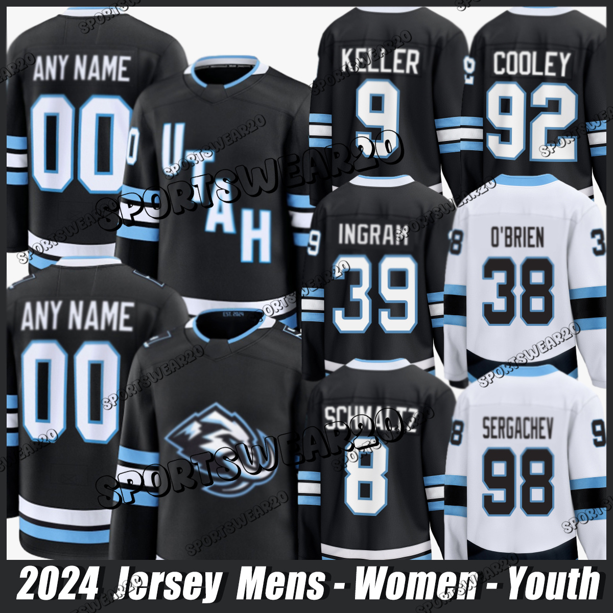 2025-26 Season Utahs Mammoth Hockey Jersey Clayton Keller Jersey Logan Cooley Nick Schmaltz Mikhail Sergachev Ingram O'Brien Tij Iginla jerseys