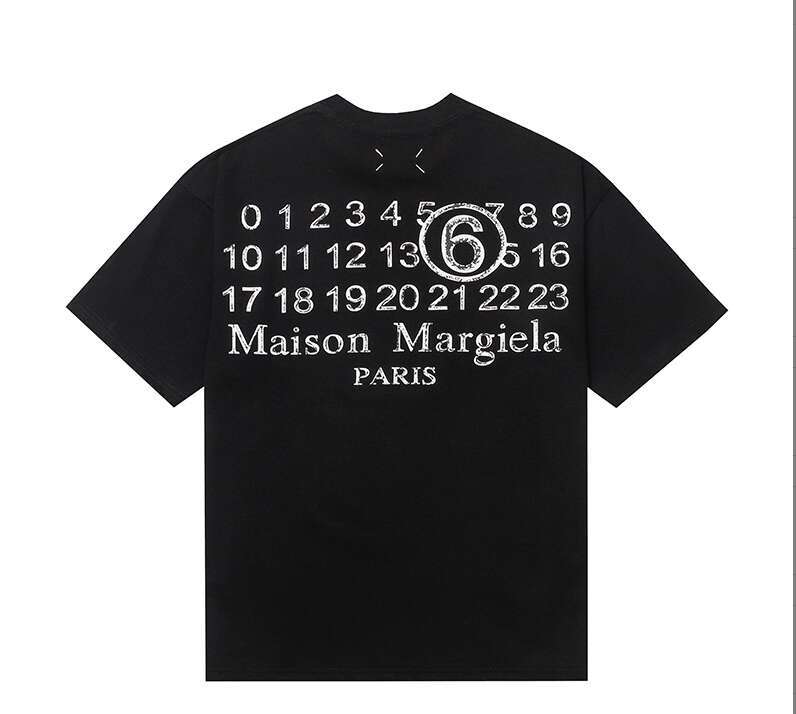 margela Shirt Designer Mens MM6 Digital Pattern Round Neck Trendy Top Tees summe Leisure Comfortable Hip Hop Street Short Sleeved margela T Shirt 265