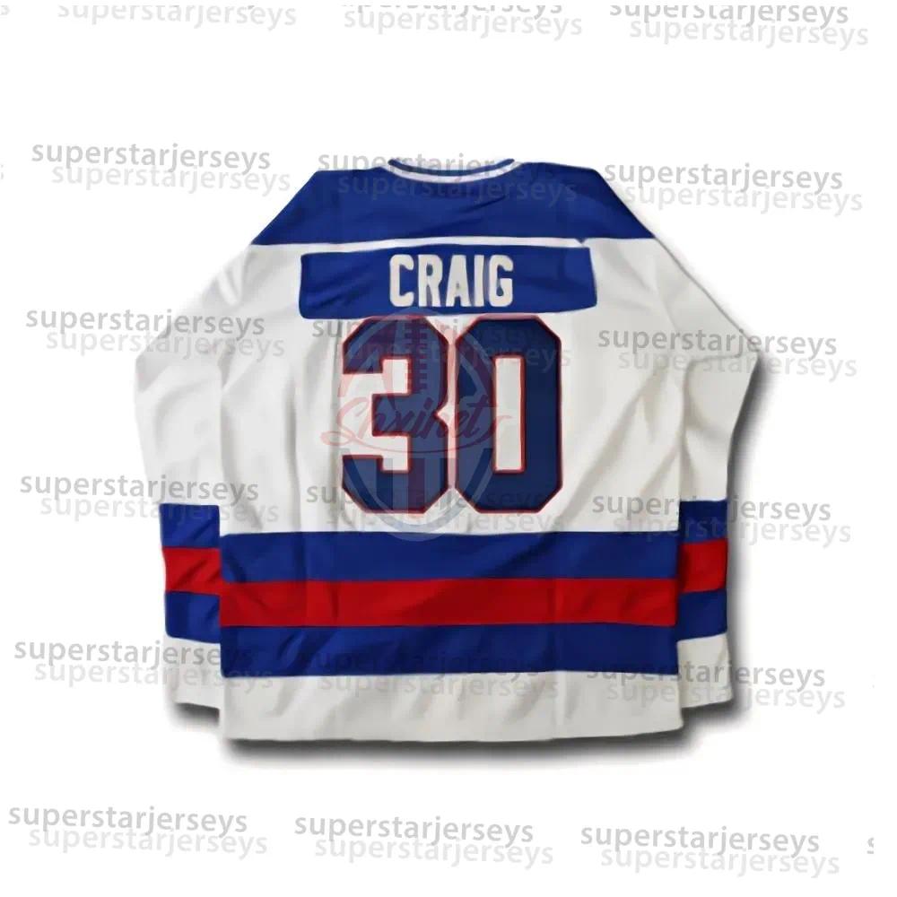 1980 Miracle On Ice Team USA 30 Jim Craig Jersey 17 Jack O'Callahan 21 Mike Eruzione Blue White Stitched Ice Hockey jerseys Mens Youth