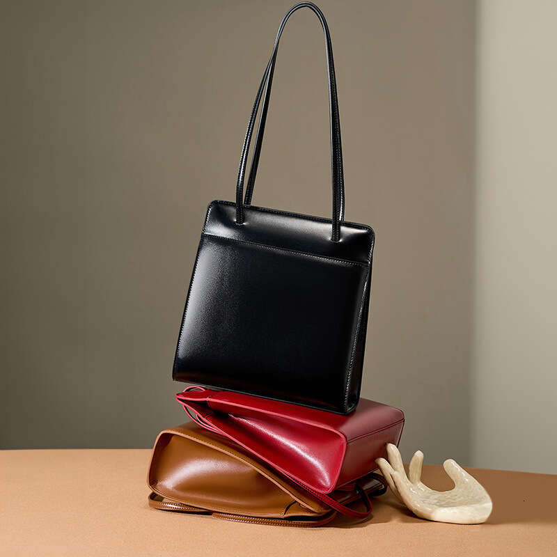 Luxury bag Special Offer Early Autumn New Tote High end Cowhide Bucket Bag Elegant Red Handbag for Women