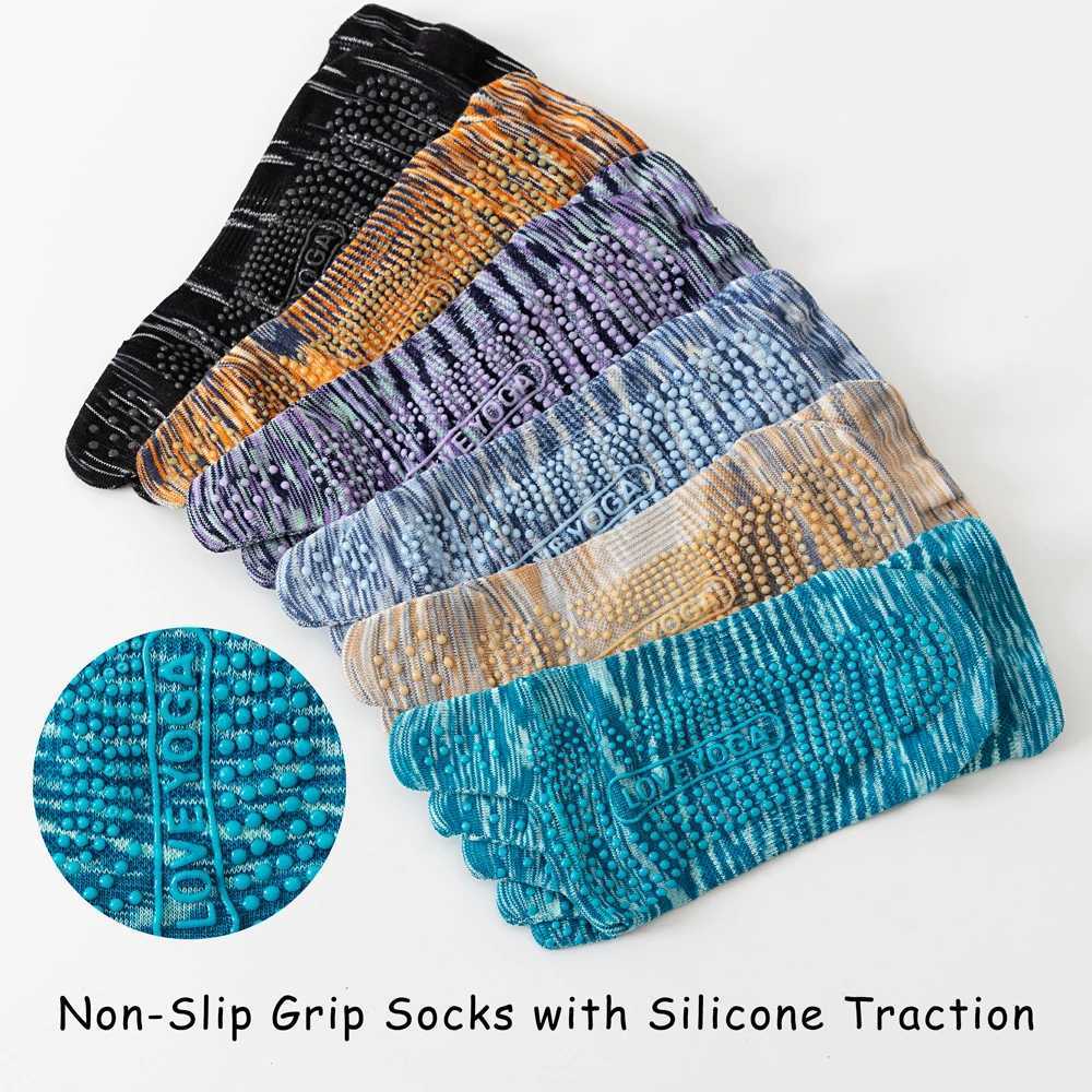 1Pair Professional Split Toe Pilates Socks Ventilated Arch Support Thin Summer Socks NonSlip Breathable for Barefoot ExercisesW251011