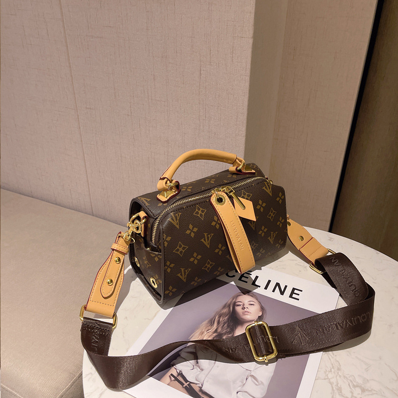 TB BHULAMTE Designer High-end Fashion 2025 Spring/summer Women's Luxury Bag New French Niche Retro Flower Boston Pillow Bag Crossbody Bag