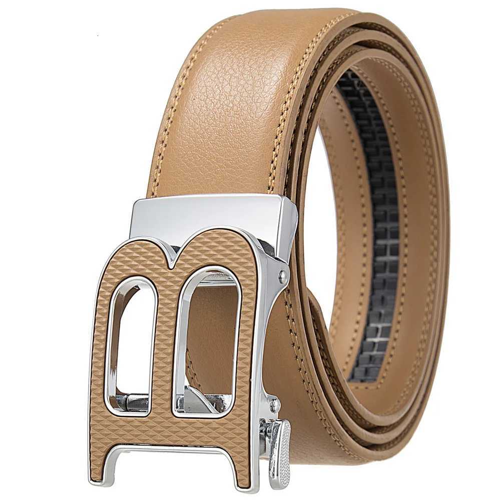 Luxury Brand Mens Belts High Quality Genuine Leather Belts for Men Metal Automatic Buckle Casual Business Male Waistband 35cm Z251011