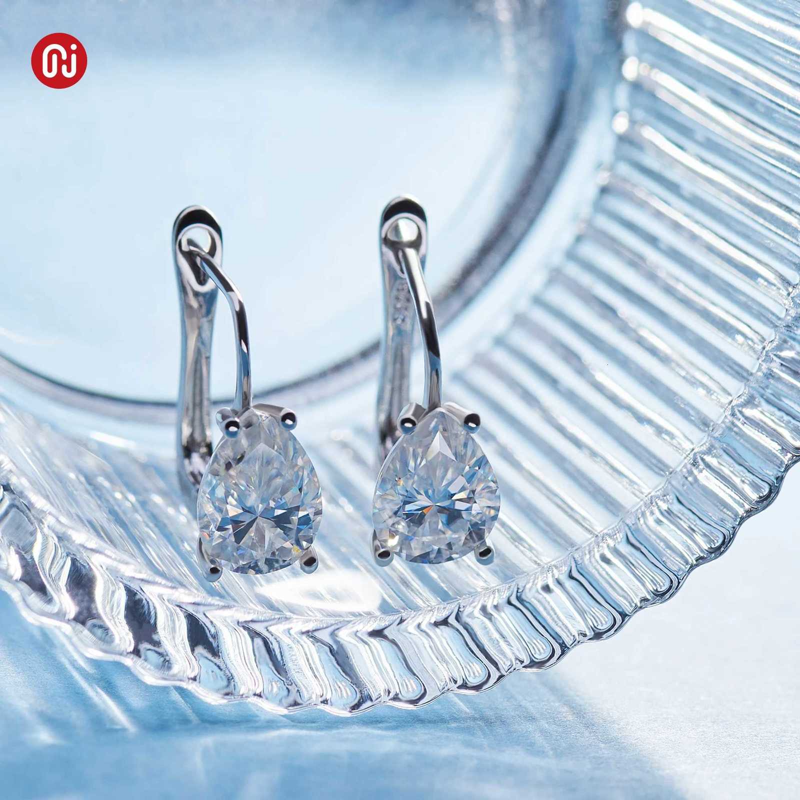 Moissanite D Color VVS1 Total 25ct 925 Silver Drop Earring 18K Gold Plated Diamond Test Passed Jewelry Wan Girl Gift X251011