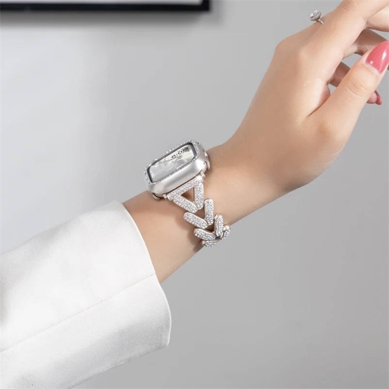 Diamond Metal Strap for Apple Watch 10 Band 46mm 42mm 41mm 4449mm 45mm 40mm Women Belt Bracelet 251010