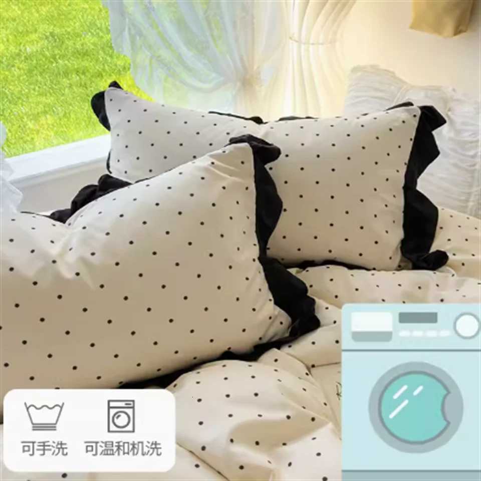 French Girl 2025 New Pure Cotton Bed Set Fourpiece Set Allcotton Fourseason Universal Quilt Cover Threepiece Bedding Set H251011