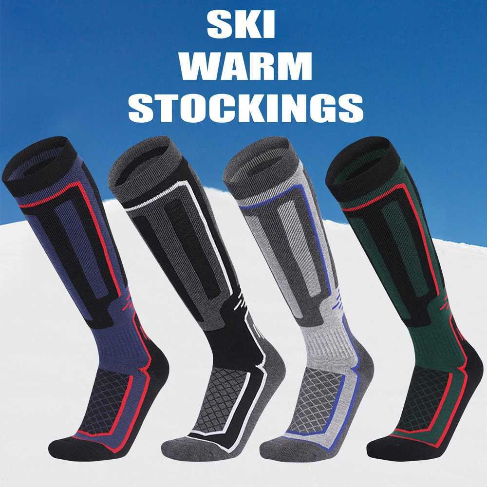 1 Pair Cotton Womens Winter Ski Sock Knee High Sporty Thermal Long Stockings Cycling Running Skiing Snowboarding ClimbingW251011